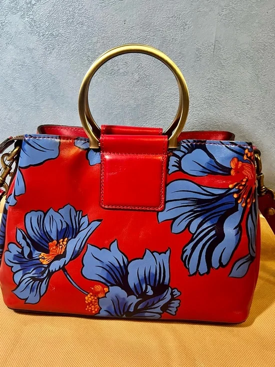 NWT Patricia Nash Leather Empoli Satchel- Grecian Rose - Picture 2 of 7